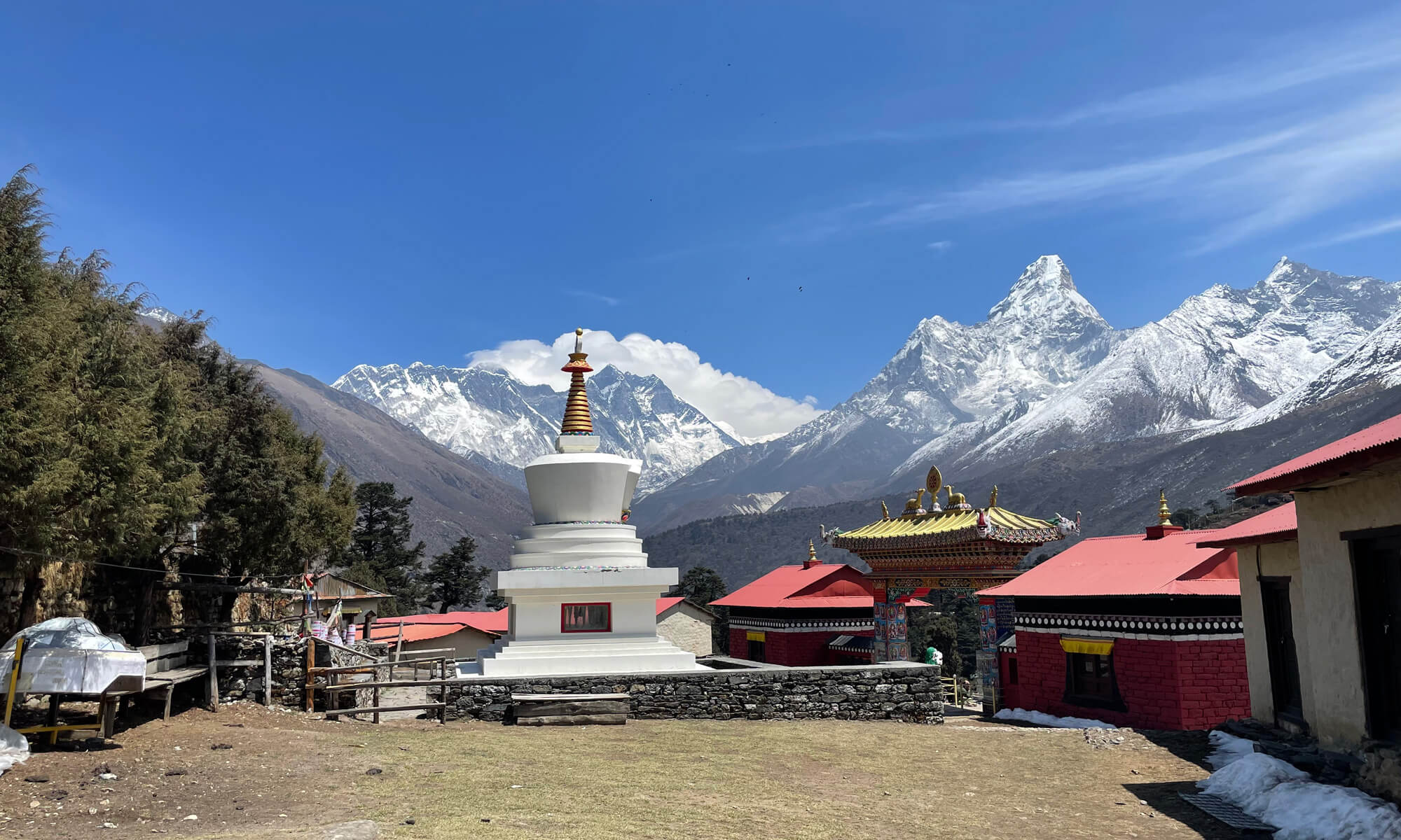 Tengboche village view point