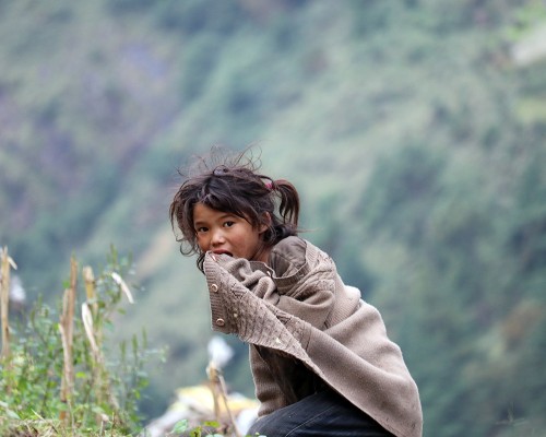 Beautiful Child Annapurna Trekking Area