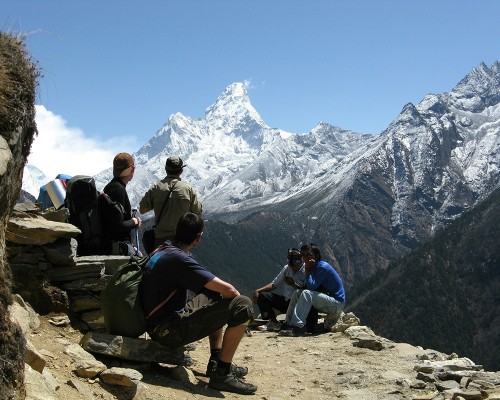 First Glimpse Of Ama Dablam