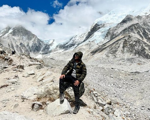 Guest Enjoying At Base Camp Of Everest