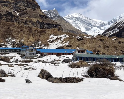 Machhapuchre Base Camp In Abc Trail