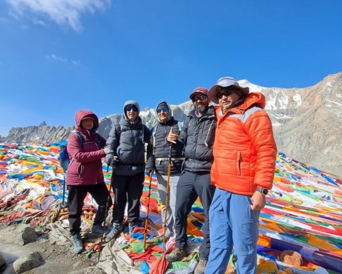 Our Non Resident Nepalese Group In Drolma La Pass