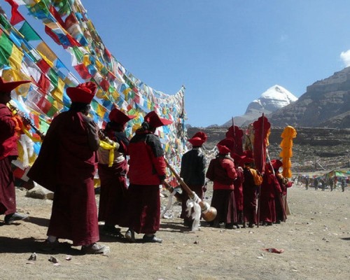 Saga Dawa Festival With Kailash In Background.JPG